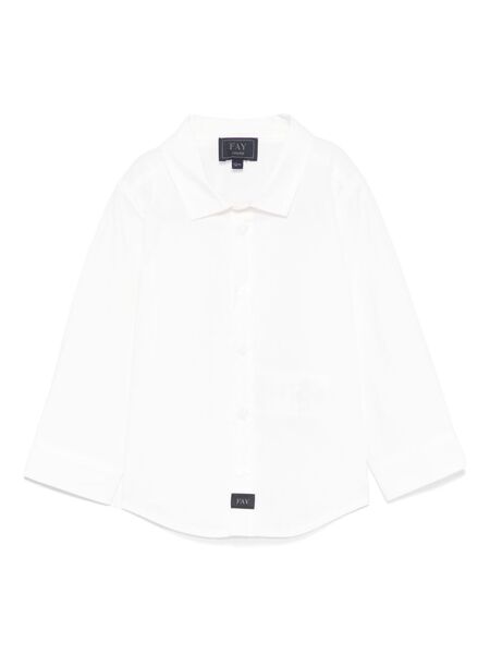  Fay Kids Poplin Shirt - White 