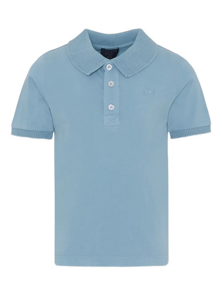  Fay Kids Short-sleeved Polo Shirt - Blue 