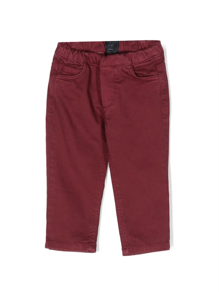  Fay Kids Slim-cut Chino Trousers - Red 