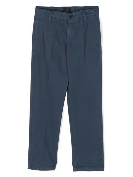  Fay Kids Slim-cut Cotton Chino Trousers - Blue 