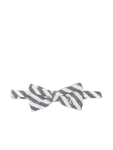  Fay Kids Striped Bow Tie - Blue 