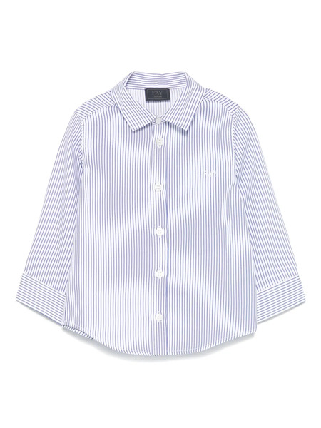  Fay Kids Striped Shirt - Blue 