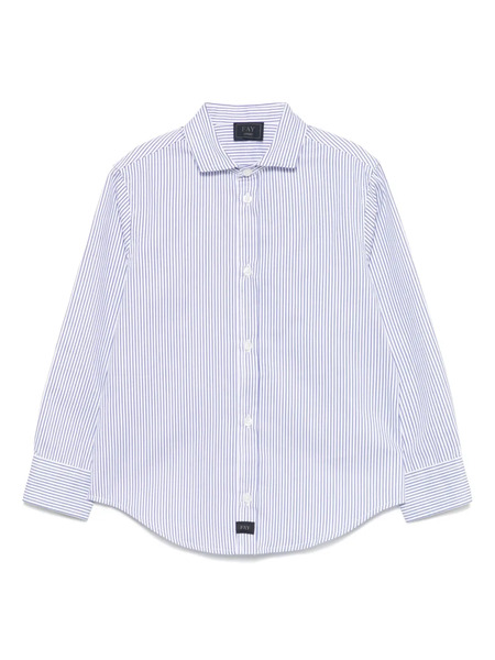  Fay Kids Striped Shirt - White 