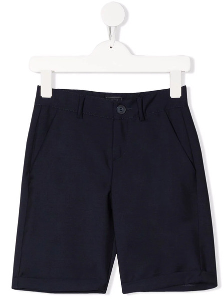  Fay Kids Tailored Wool Shorts - Blue 