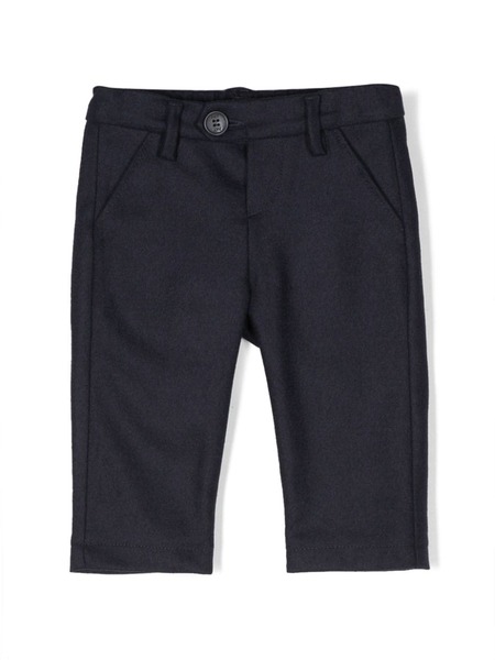  Fay Kids Textured Mid-rise Chinos - Blue 
