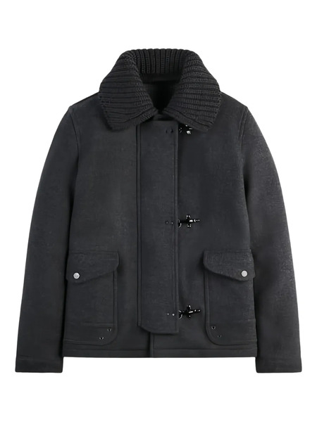  Fay Knitted-collar Jacket - Grey 