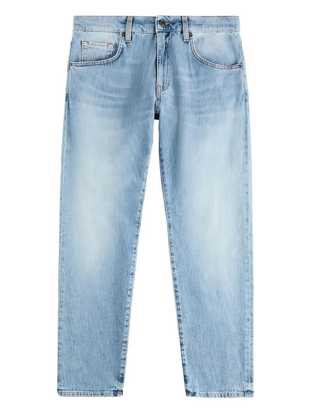  Fay Leather-patch Jeans - Blue 