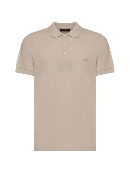  Fay Logo-embroidered Polo Shirt - Neutrals 