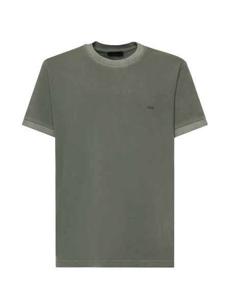  Fay Logo-embroidered T-shirt - Green 