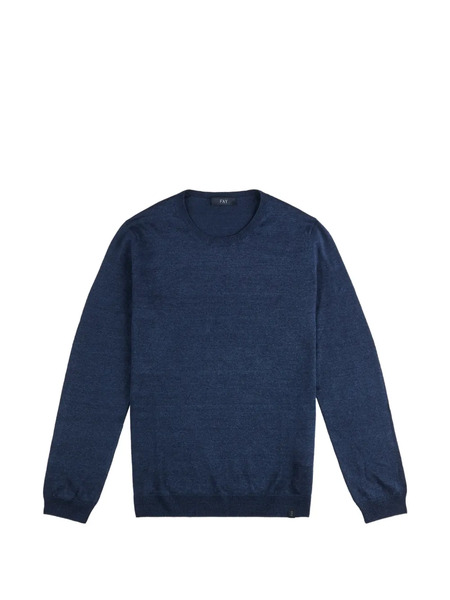  Fay Long-sleeve Crewneck Sweater - Blue 