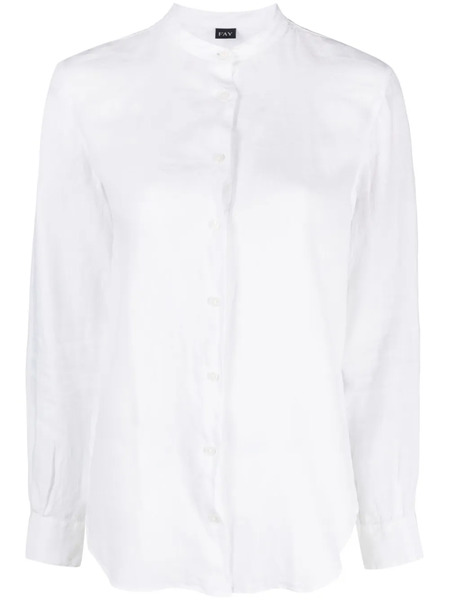  Fay Long-sleeve Linen Shirt - White 