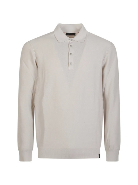  Fay Long-sleeves Polo Shirt - Neutrals 