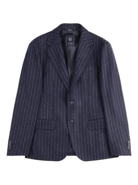  Fay Pinstripe Two-button Blazer - Blue 