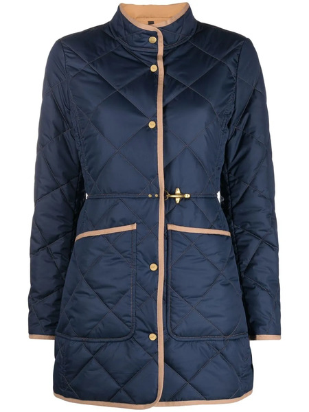  Fay Quilted Fitted Jacket - Blue 