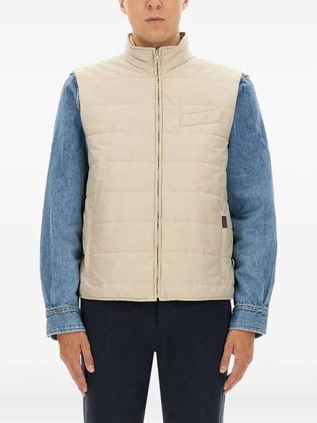  Fay Quilted Zipped Gilet - Neutrals 