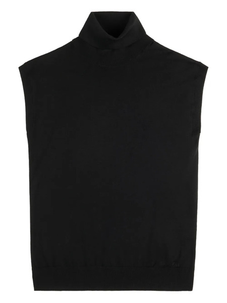  Fay Roll-neck Short-sleeve Top - Black 