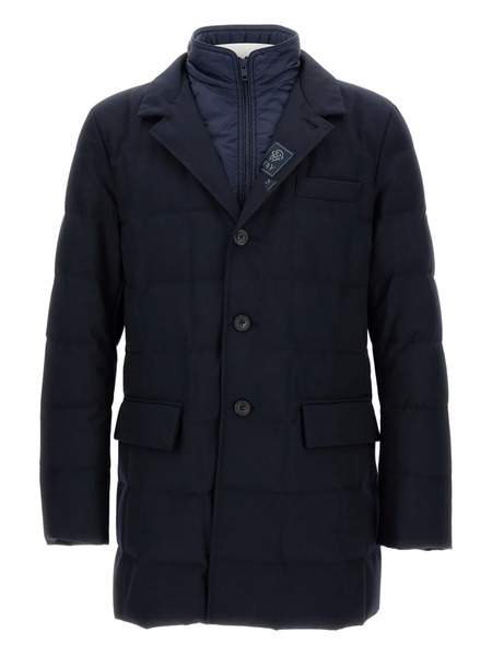  Fay Single-breasted Padded Coat - Blue 