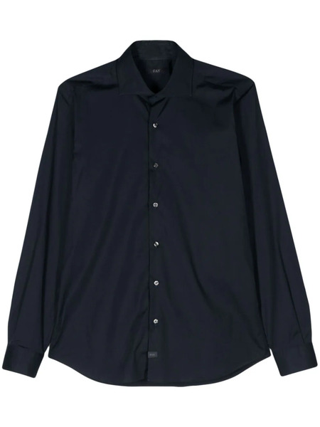  Fay Spread-collar Cotton Shirt - Blue 