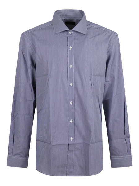  Fay Striped-pattern Long-sleeve Shirt - Blue 