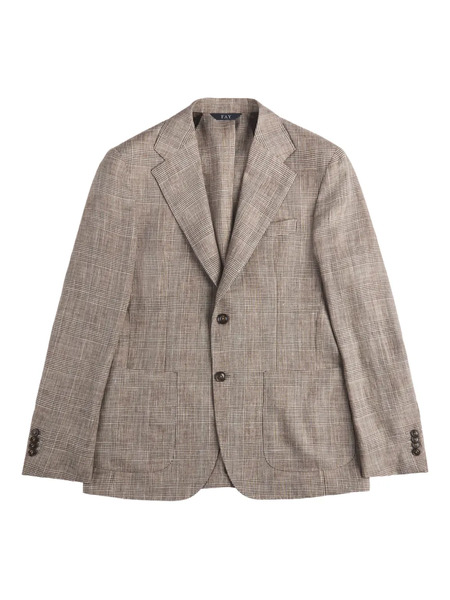  Fay Two-button Checked Blazer - Neutrals 