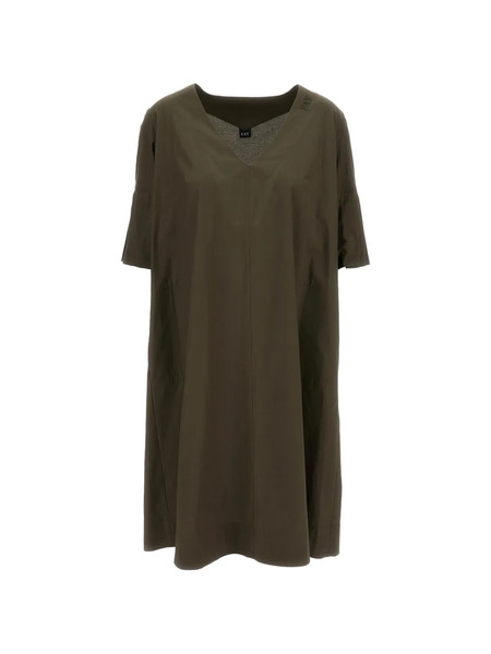  Fay V-neck Cuffed-sleeves Dress - Green 