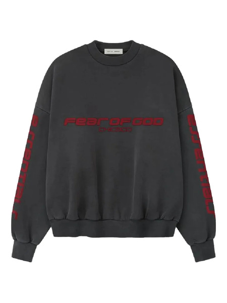  Fear Of God Essentials Chicago Logo Crew-neck Sweatshirt - Grey 