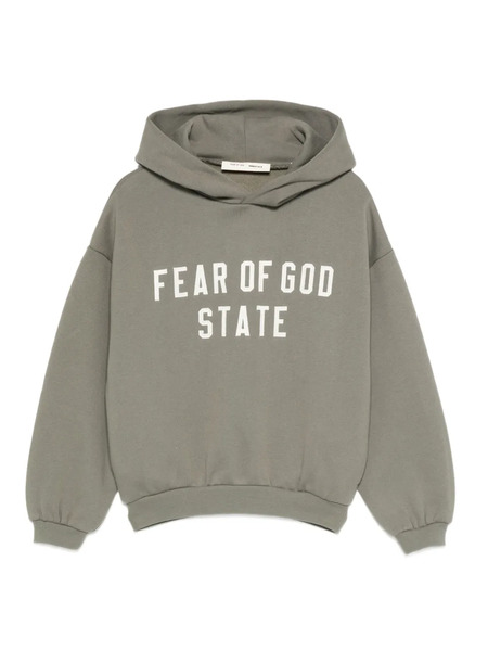  Fear Of God Essentials Kids Fleece Hoodie - Green 