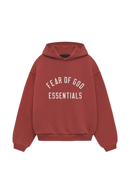  Fear Of God Essentials Kids Fleece Hoodie - Red 