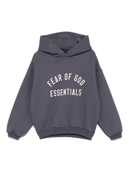  Fear Of God Essentials Kids Logo-print Hoodie - Blue 