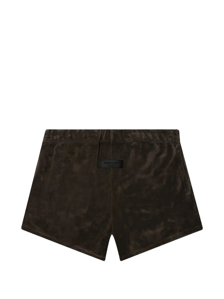 Fear Of God Essentials Kids Towelling Logo-patch Shorts - Black 