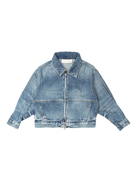  Fear Of God Essentials Kids Zip-front Denim Jacket - Blue 