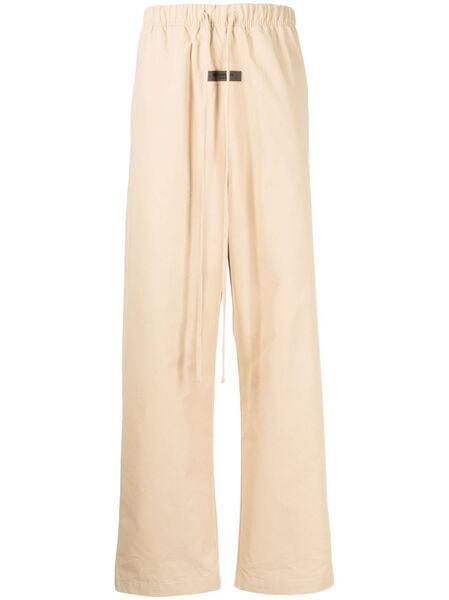  Fear Of God Essentials Logo-patch Straight-leg Trousers - Brown 