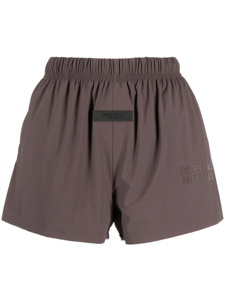  Fear Of God Essentials Logo-print Drawstring-waist Shorts - Brown 