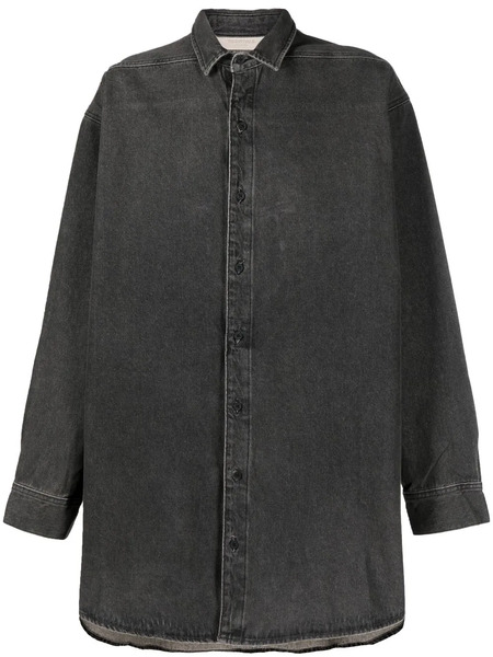  Fear Of God Essentials Oversized-cut Denim Shirt - Black 