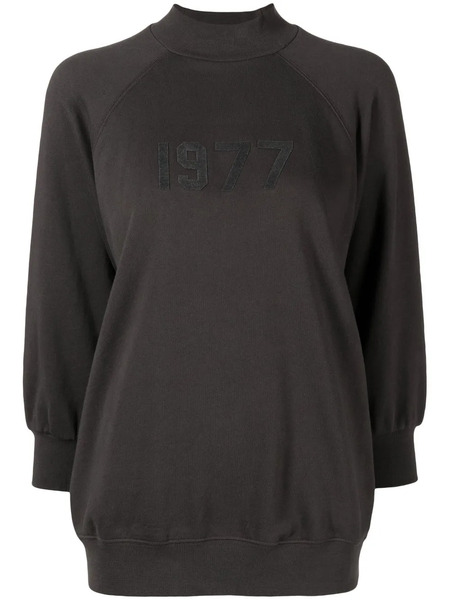  Fear Of God Essentials 1977-print Detail Sweatshirt - Grey 