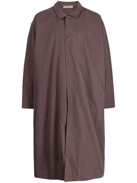  Fear Of God Essentials Twill-weave Single-breasted Coat - Brown 