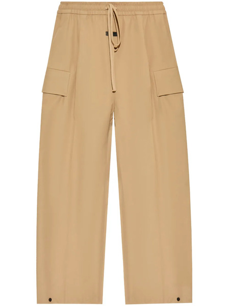  Fear Of God Logo-patch Wool Trousers - Neutrals 