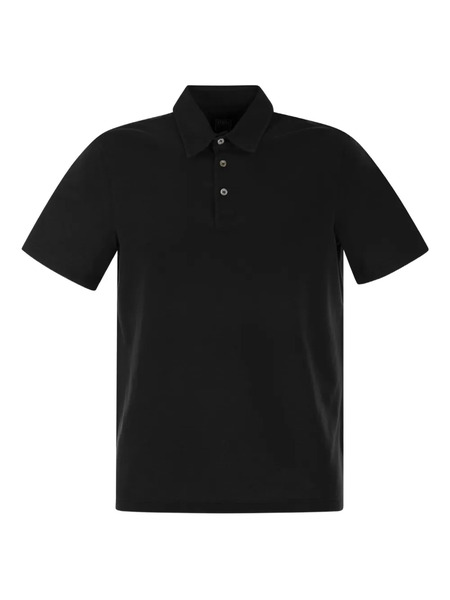  Fedeli Buttoned Polo Shirt - Black 