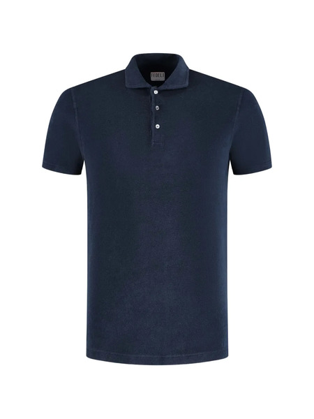  Fedeli Buttoned Polo Shirt - Blue 