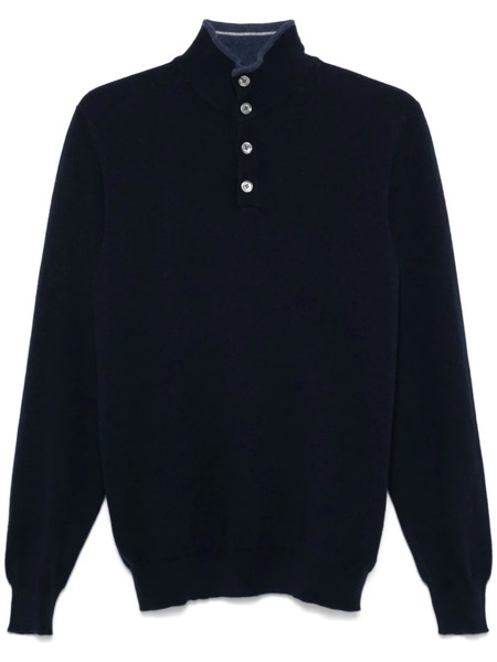  Fedeli Cashmere Pullover - Blue 