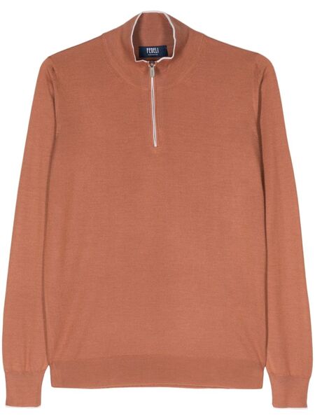  Fedeli Cashmere-silk Blend Fine-knit Jumper - Orange 