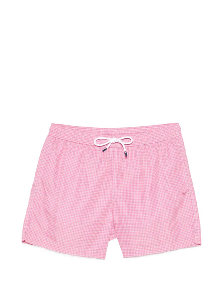  Fedeli Drawstring Printed Swim Shorts - Pink 