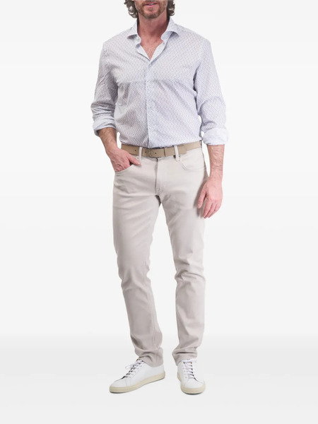  Fedeli Floral-pattern Shirt - Grey 