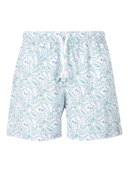  Fedeli Floral-print Swim Shorts - Green 