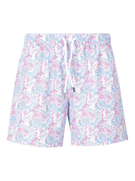 Fedeli Floral-print Swim Shorts - Pink 