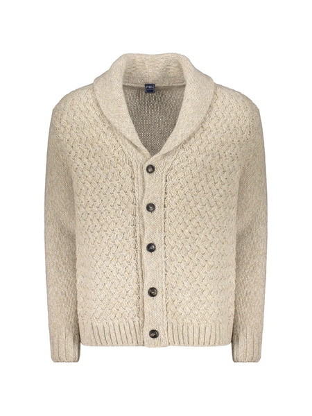 Fedeli Knitted-texture Shawl-collar Cardigan - Neutrals 