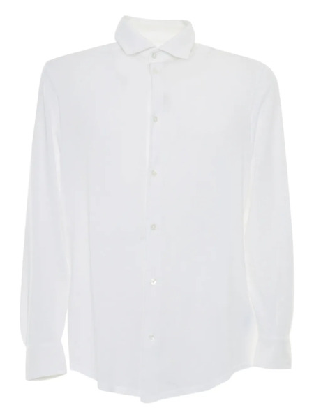  Fedeli Long-sleeved Cotton Shirt - White 