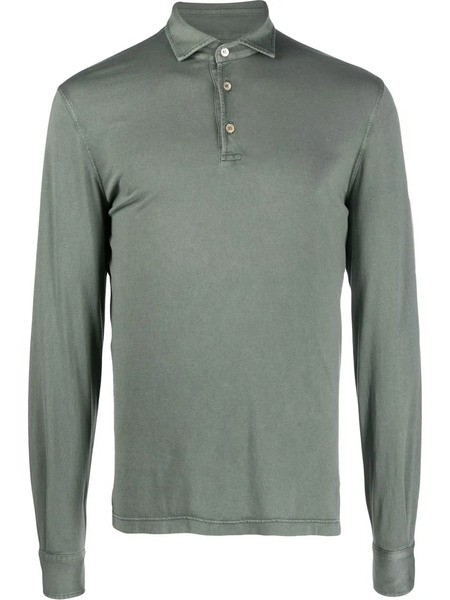  Fedeli Long-sleeved Polo Shirt - Green 