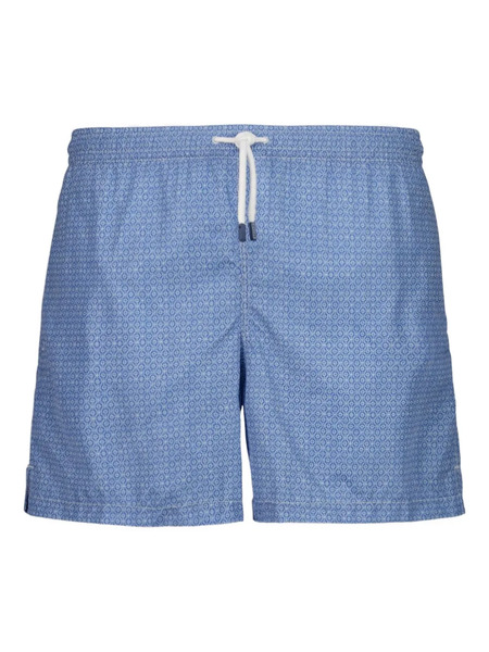  Fedeli Madeira Patterned Swim Shorts - Blue 
