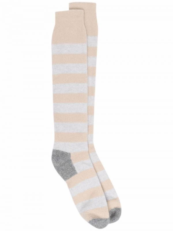  Fedeli Stripe-pattern Socks - Neutrals 